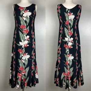 YOUNG HAWAII - S - VINTAGE Sleeveless Aloha Dress